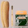 Mini Storify Truly Organic 1.Bamboo Cotton ear bud/swab|80 wood stem/160 Swab|1.Kids bamboo toothbrush - Charcoal Soft Bristles, Oral Cleaning,|2.Loufah/loofah Pads, Sponge Body scrubber (PACK OF 4) view 1
