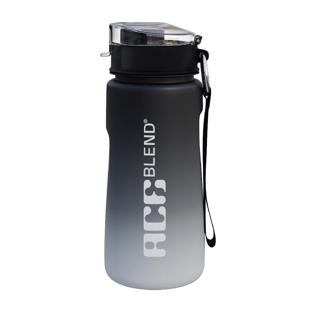 Ace Blend Blender 650ml | 100% BPA Free, Leak Proof | Protein Shaker Bottle with Blender Ball | Ideal for Protein, Pre-workouts | Portable Gym Shaker for Protein Shake, Plastic, Black