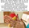 ACS Handmade Wooden Ancient Acupressure Spiked Hand Massager Exercise Therapy Deep Tissue Trigger Set Of 2 Pcs,Sujok Ball 2 Pcs,Thumb Pad 2 Pcs And Rings 2 Pcs With Reflexology Chart view 3