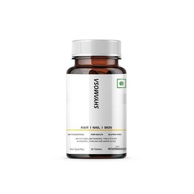 SHYAMOSA Hair and Skin Care Protein Tablets | Supports Hair growth Multi-vitamins Mineral Food Supplement | 30 tablets