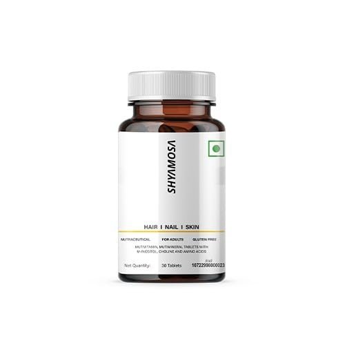SHYAMOSA Hair and Skin Care Protein Tablets | Supports Hair growth Multi-vitamins Mineral Food Supplement | 30 tablets