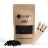 ENORA Brazilian Stripless Wax Beans for Women (800g) | With Wooden Spatula | Natural | For Face, Chin, Hairline, Bikini Area & Full Body Hair Removal (800 Gram, Activated Charcoal) view 1