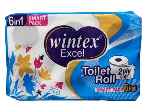 IN HOME Wintex Excel 2ply Soft Toilet Paper Roll 6 in1 Smart Pack (Regular) (98mm 100mm, Pack Of 5)