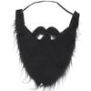 False Beard, Elastic Adjustable Soft Cosplay Beard for Cosplay for Halloween(Large Black Beard) view 2