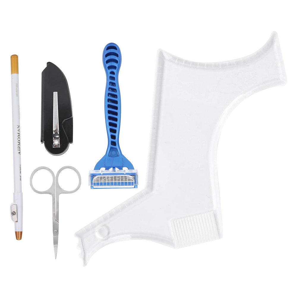 Beard Shaping Template, Easy Use Beard Styling Tool Set Ideal Gift for Shave Off Facial Hair for Barber Shop