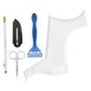 Beard Shaping Template, Easy Use Beard Styling Tool Set Ideal Gift for Shave Off Facial Hair for Barber Shop view 1