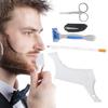 Beard Shaping Template, Easy Use Beard Styling Tool Set Ideal Gift for Shave Off Facial Hair for Barber Shop view 4