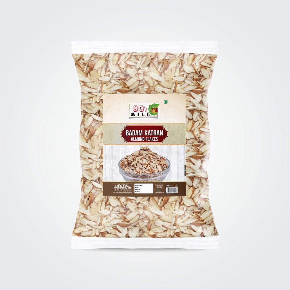 90's MILL Diwali Sale Sliced California Almonds Flakes Badam Cutting (Badam Katran) (Badam Flakes, Perfect for Garnish, Baking and Salads) (900gm) Great Indian Festival
