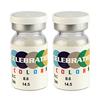 Celebration Color Yearly Coloured Contact Lenses 1 Pair (Breezy Blue,-8.50) view 3