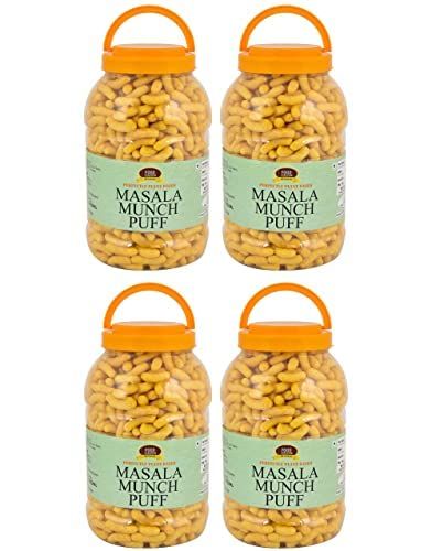 Food Essential Masala Munch Puff (Plant-Based Vegan Snack, Party Pack) 1.3 kg.(Each 325 gm. Pack of 4)