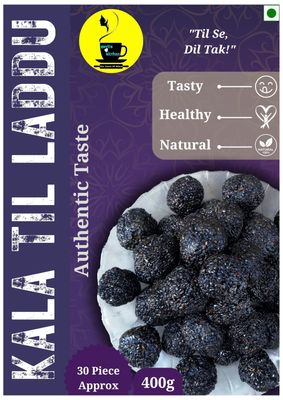 Savita Kitchen -The Taste of Bihar Black Sesame Seeds Ladoo(Kale Til Ke Laddu)|Organic & Healthy Til Gud Laddu|Iron & Calcium Rich|No Preservatives|Healthy,Winter Special(30 Piece Approx)(400 G)