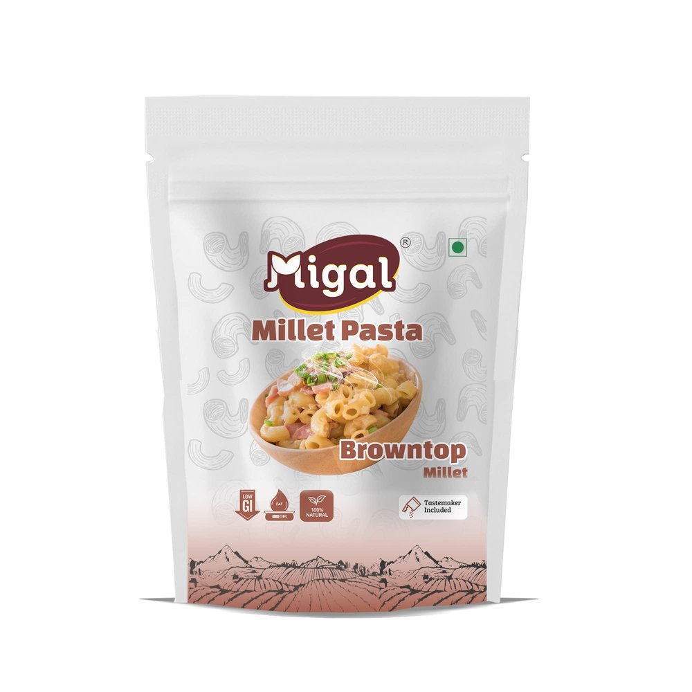 Migal Browntop Millet Pasta | Healthy Pasta | Macaroni Pasta - 180g