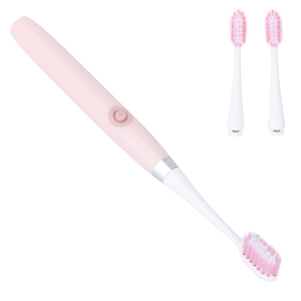 Electric Cleaning Toothbrush, Kids Electric Toothbrush PP Brush Head Non Slip Ergonomic Handle One Piece Body for Children for Travel(Pink)
