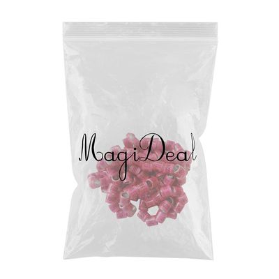 Furbabies 100Pcs Aluminium Pigeon Leg Rings 8 MM Pink