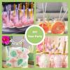 Coral Pink Pearl Paper Straws Bulk 100, Iridescent Pink Paper Straws, Cocktail Iridescent Decorations Disposable Sparkle Straws for Pink Party Birthday Wedding in Bright Rainbow view 4