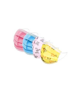 hobf Kids Mask surgical masks 3 layer 100 pieces/pack of 100 / pack of 50 / surgical mask pack of 100 & 200 - surgical mask girls & boys - PK,BK,Pr.GR,Pr.WH