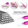 Arclon Isolation Lash Tweezers for Volume Eyelash Extension,Professional Precision Stainless Steel Las Purple 6.89inx1.5inx0.79in view 2
