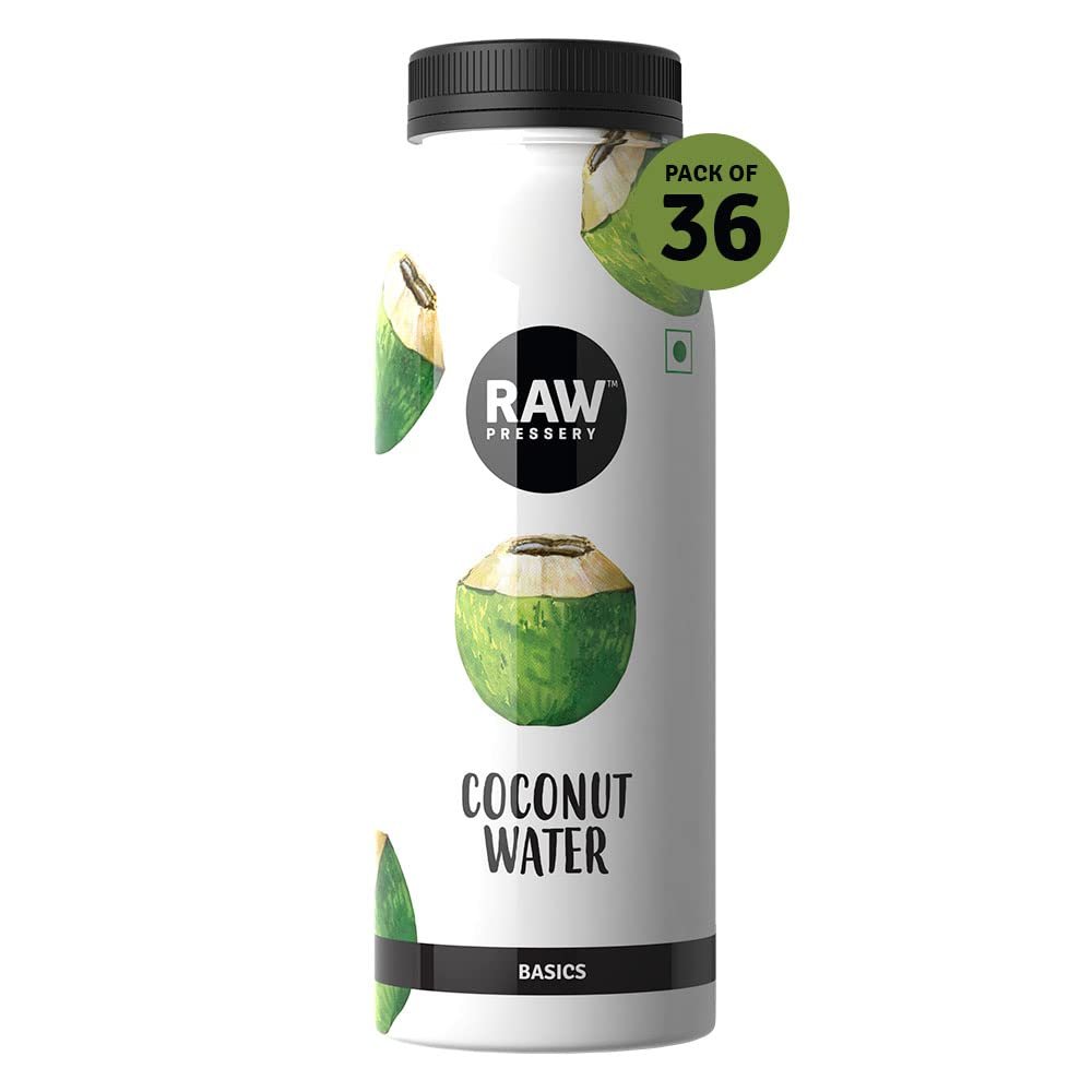 Raw Pressery Coconut Water (36 x 200ml) Natural Energizer & Immunity Booster, Thirst Quencher, No Added Sugar, Not from Concentrate