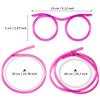 8 Pieces Silly Straw Glasses, Eyeglasses Straws Crazy Reusable Fun Loop Straws Novelty Drinking Eyeglasses Straw for Kids Party Annual Meeting, Fun Parties, Birthday (8 Colors) view 2