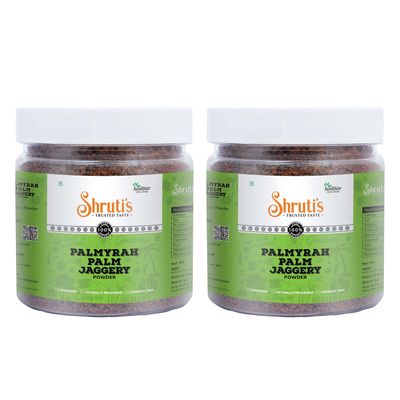 SHRUTI'S Palmyra Palm Jaggery Powder/Palm Sugar  250Grams Jar (Pack of 2 x 250 g)
