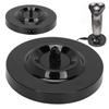 Shaver Charging Stand, Universal Electric Shaver Charge Level Round Shape, Deep Groove Design is Wide and Beautiful Men Electric Shaver Shaver Charging Base Black view 3