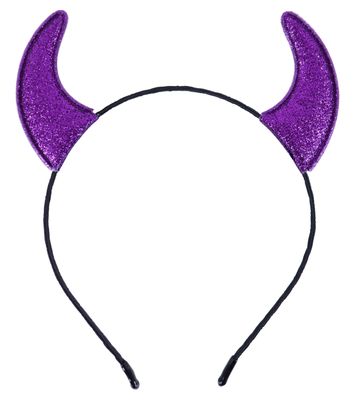 Bonnie Z. Leonardo Glitter Devil Horns Headband G Purple