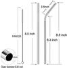 Panihari Set of 5 Stainless Steel Straws Ultra Long 8.5'' Drinking Metal Straws for 20 30 oz Stainless Tumblers Rumblers Cold Beverage (2 Straight + 2 Bent + 1 Brushes) view 2