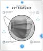Acuron 3 Ply Ear Loop Style Surgical Face Masks With Built-in Nose Pin | ISO & CE Certified Soft Non-Woven Meltblown Layer Fabric Unisex Surgical Masks (Grey, Pack of 100) 25pc Pack X 4 Packs view 2