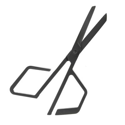 Facial Hair Scissors, Saving Effort Time Nose Hair Scissors Irregular Handle Black for Salon Use for Home Use