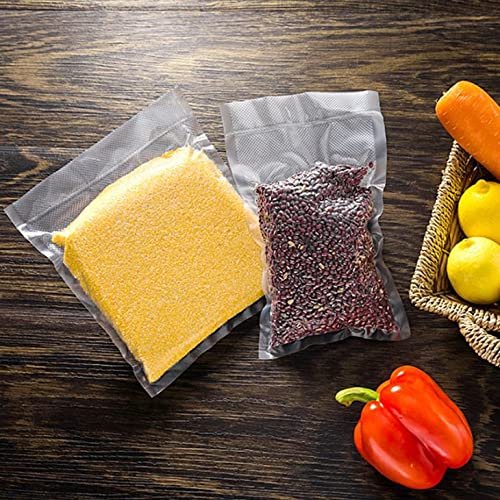 FRESHWORLD Food Grade; BPA-Free; Microwaveable; Ready Vacuum Bags with 90 Micron Thickness | travel friendly | Airtight | storage bags | packing | One side Embossed,(15cm x25cm)(PACK OF 100)