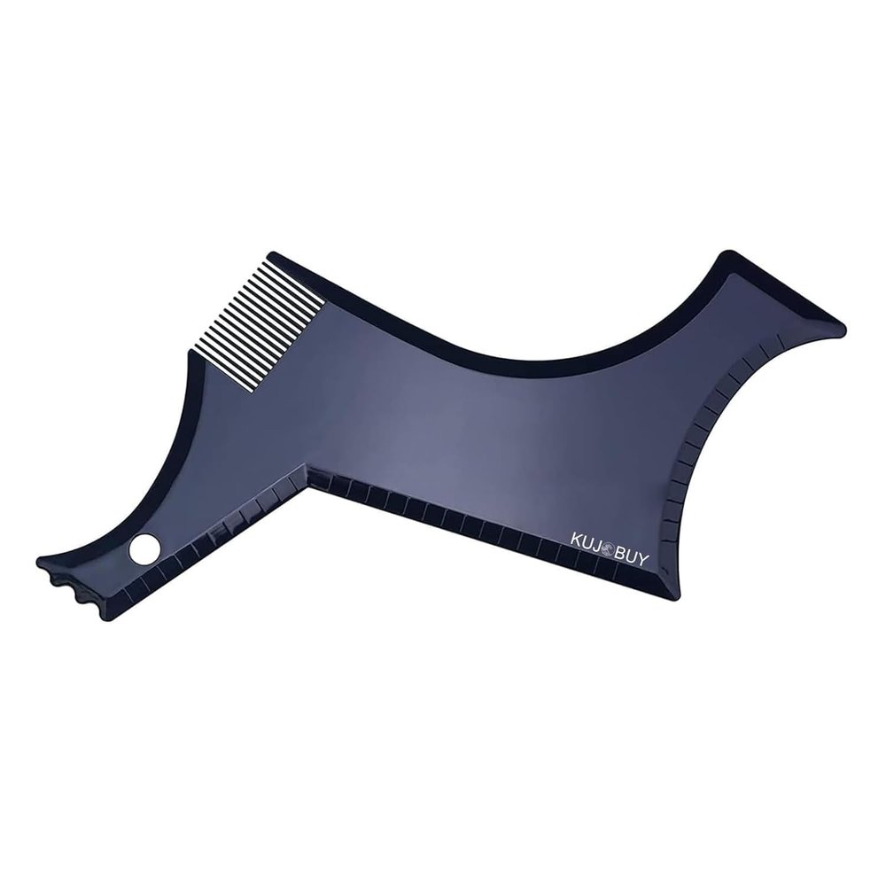 Beard Shaping Tool Beard Shape Template Beard Line up Shaper Grooming Guide Tool Edger for Jaw Cheek Neck Line Symmetric Curve Step Cut Goatee Mustache Great Gift (Pack of 1)