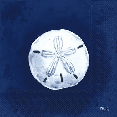 Boston International IHR 3-Ply Paper Napkins, 20-Count Cocktail Size, Dark Sea Sand Dollar