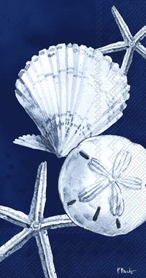 Boston International IHR 3-Ply Paper Napkins, 16-Count Guest Size, Dark Sea