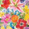Boston International IHR 3-Ply Paper Napkins, 20-Count Lunch Size, Abundant Floral view 1