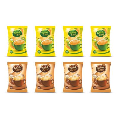 Atlantis 3 in 1 Instant Kadak Cardamom Tea and Coffee Premix Powder Combo (Contains Tea, Coffee, Milk and Sugar) 4 Kg each for Vending Machines