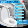 BE SAFE Forever Disposable Toilet Seat Cover, 10 Sheets | Prevent Direct Contact Unhygienic Seats | Easy to Use and Dispose, Flushable Paper DTDCBK Pack of 5 view 4