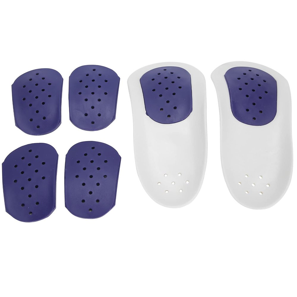 Arch Support, Easy To Clean Breathable Height Insole with 4 Replacement Pad for Pes Varus(G)