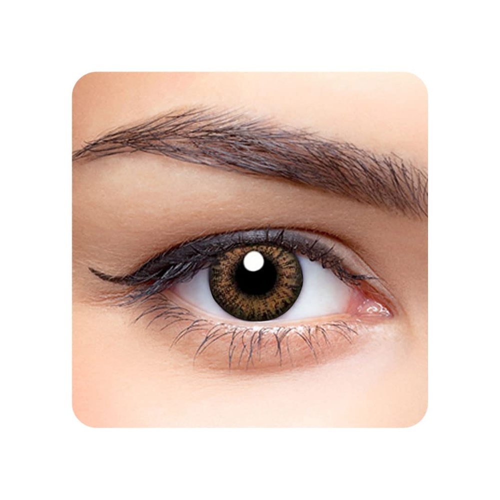 Aryan Super Premium Quarterly Disposable Color Contact lens most safest enthralling cosmetic lens for Men and Women 2 Pcs - Warm Brown (-3.50) Power
