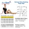 AccuSure Medical Compression Varicose Stocking 23-32 mmHg Support For Women & Men Thigh Length Hose|Open Toe|Beige| (Medium) view 2
