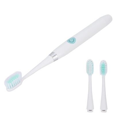Kids Electric Toothbrush, Electric Cleaning Toothbrush 50dB One Piece Body 4000 Times/min Vibration PP Brush Head Long Service Life for Travel(White)