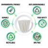 Biodegradable Paper Straws, 300 Pieces Pack,White Stripe Disposable Drinking Straws,Eco Friendly Christmas Party Supplies, Birthday, Wedding,christmas straws view 2
