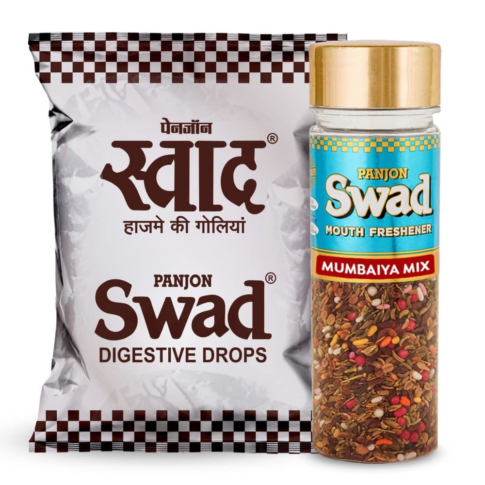 Swad Digestive Toffee & Mukhwas Mouth freshener, 50 Candy Pack & 1 bottle (Digestive & Royal Fresh Mix)
