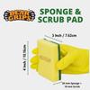 BEAR GRIPS Sponge and Scrub pad for Utensils Cleaning in Kitchen Long Lasting Stain Removal Scrubber for Dish wash Liquid - Combo Pack view 3