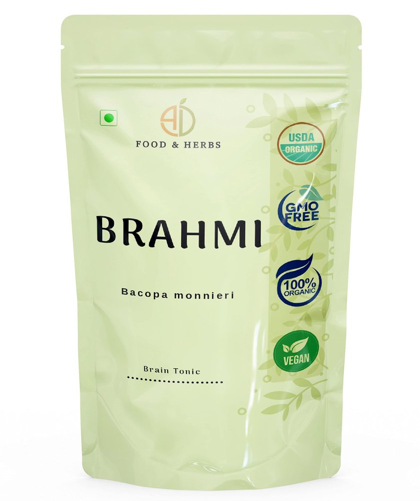 A D FOOD & Herbs Organic Brahmi|Bacoa monnieri Dried Brahmi Leaves (500 Gms)