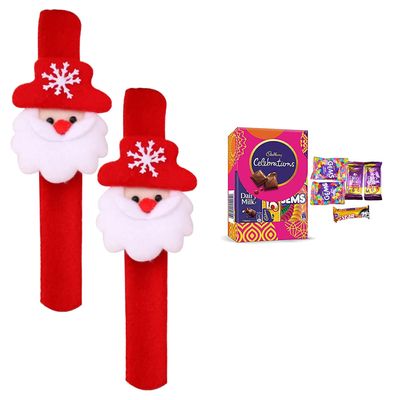 Forty Wings 2 Pcs Kids Christmas Xmas Party Wristband With Chocolate Christmas Gift Christmas Party Props Favors