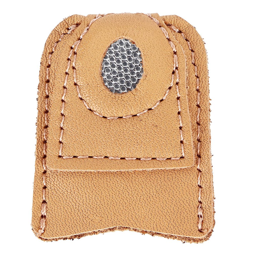 Fingertip Sleeve, Knitting Finger Sleeve Embroidery Supplies for DIY Hand-Make for Embroidery for Hand Sewing for Needlework(Large Leather Finger cot)