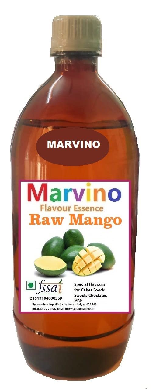 Marvino Raw Mango Flavours Essence for Cakes Whipcream Fondant Sweets Ice-Creams Chocolates Flavoring Syrup