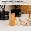 Biodegradable Silk Dental Floss - Six Pack - Compostable Peace Silk Dental Floss Refills - 6 x 33 Yards - Eco-Friendly Mint Candelilla Wax view 2