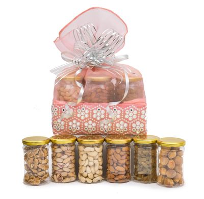 VT REAL NUTRI Dry Fruit Gift Hamper/Box/Combo/Basket/Gift Hamper for Rakhi | Diwali |Christmas ||Pongal||Corporate Gift||New Year (125 * 6)750gm