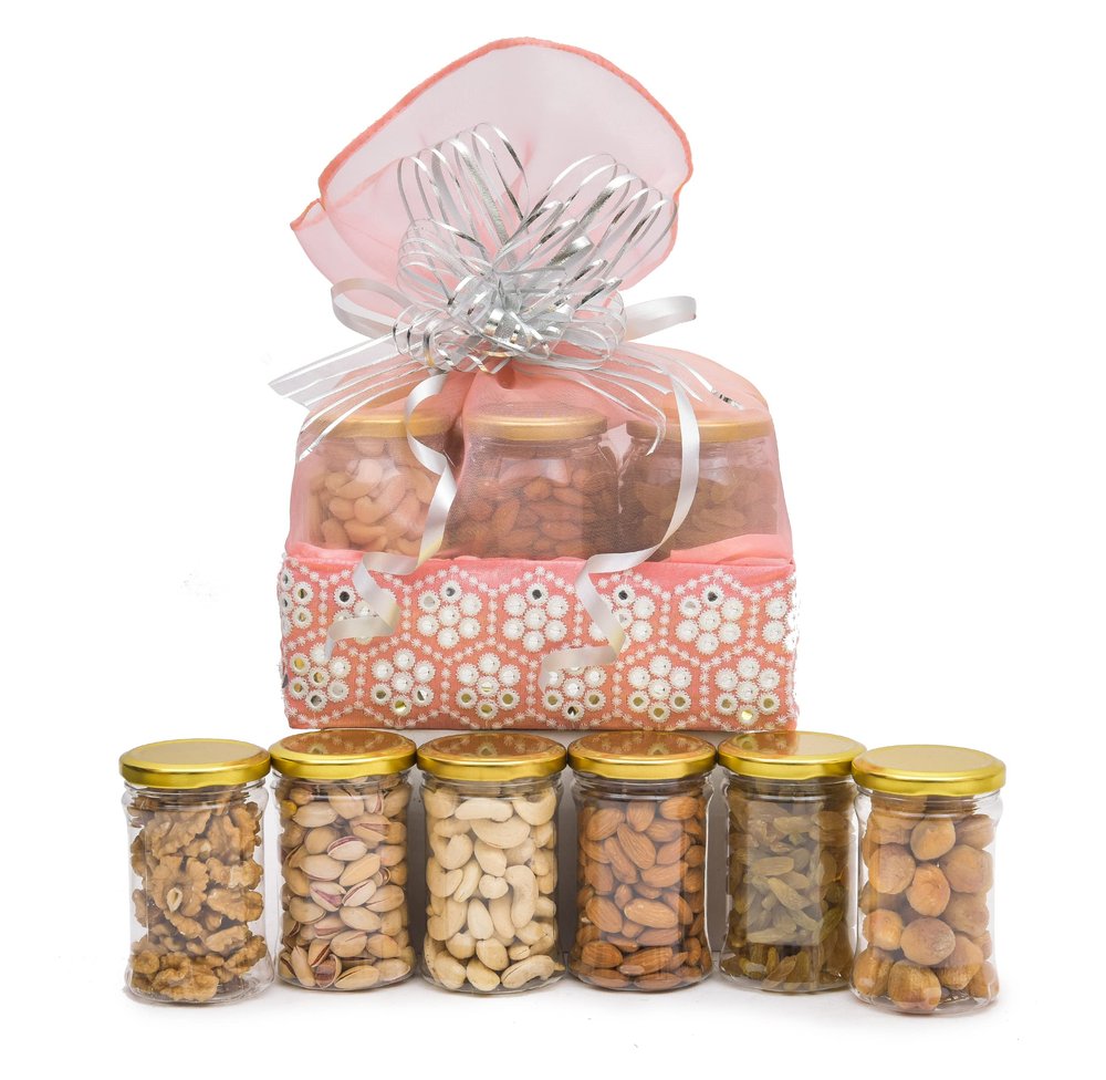 VT REAL NUTRI Dry Fruit Gift Hamper/Box/Combo/Basket/Gift Hamper for Rakhi | Diwali |Christmas ||Pongal||Corporate Gift||New Year (125 * 6)750gm